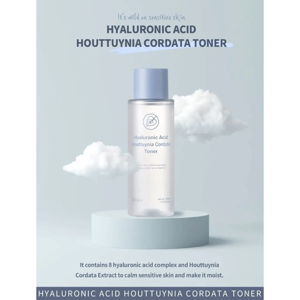 esfolio - Toner with hyaluronic acid and Houttuynia Cordata herb extract 150 ml - esfolio - Hyaluronic Acid Houttuynia Cordata Toner