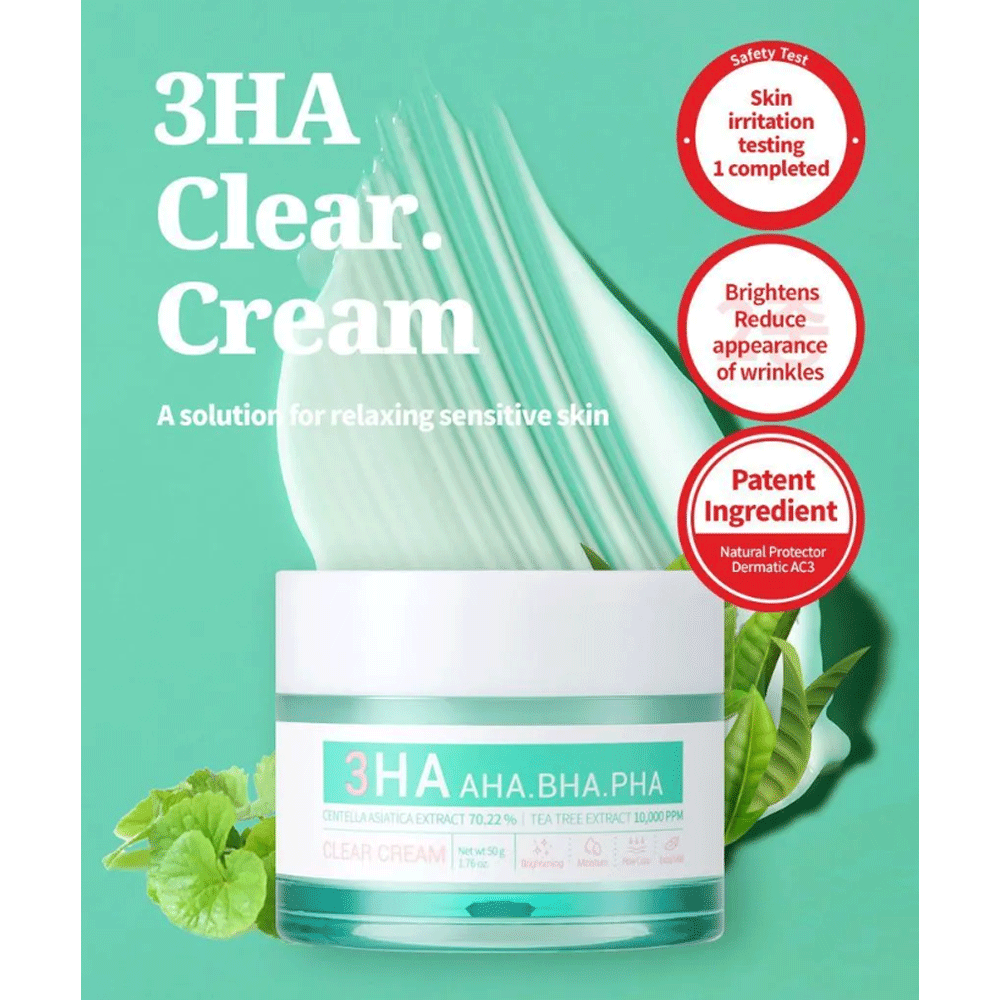 Esfolio - 3HA Clear Cream 50ml - Face cream with three types of acids 50 ml