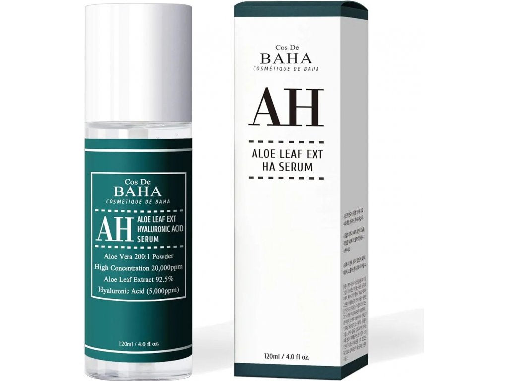 Cos De BAHA - AH Aloe Leaf Ext Hyaluronic Acid Serum 120ml - Serum with aloe vera extract and hyaluronic acid 120ml