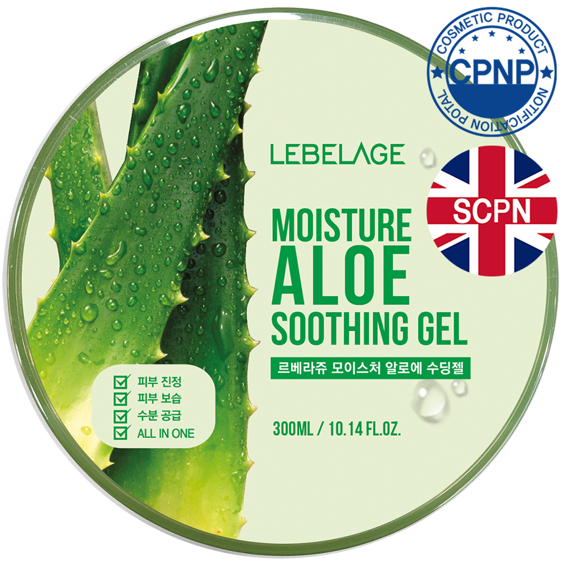 LEBELAGE - Hydratační a zklidňující gel Aloe - 300 ml