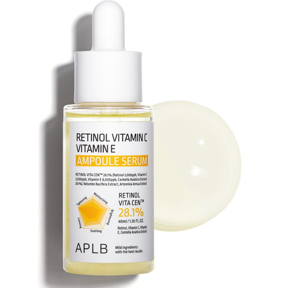 APLB - Retinol Vitamin C Vitamin E Ampoule Serum 40ml - Ampulové sérum s retinolem, vitamínem C a E 40ml