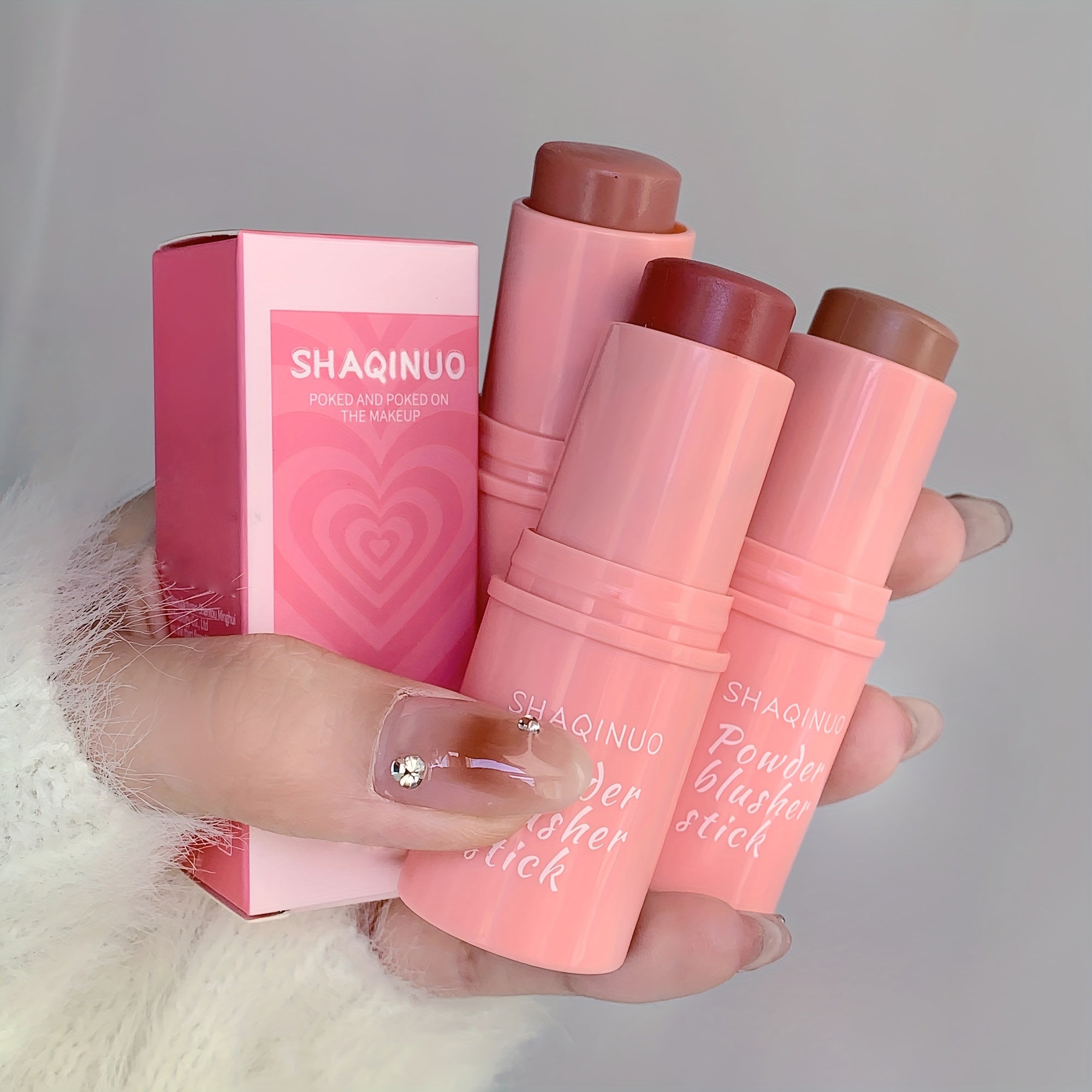 Shaqinuo Vibrant Blush Stick - Hydrating, lightweight matte finish for all skin tones