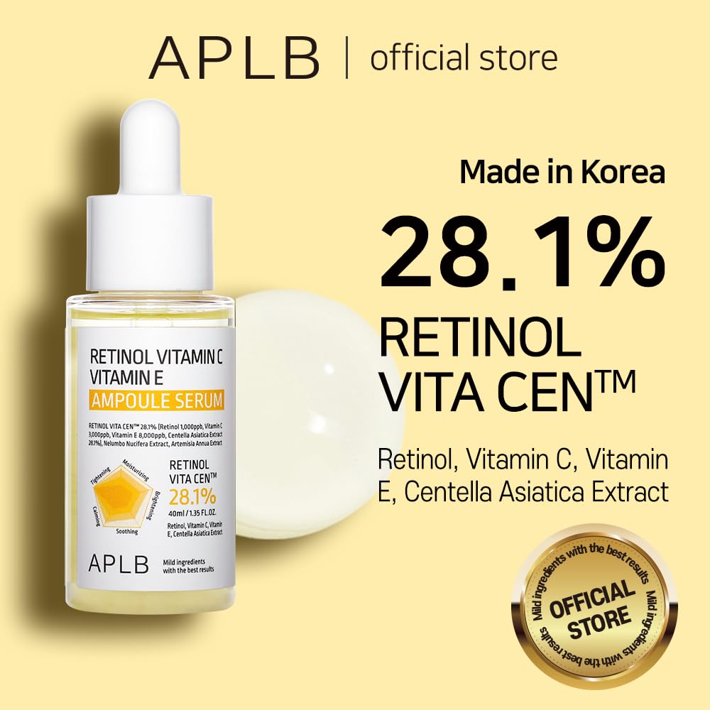 APLB - Retinol Vitamin C Vitamin E Ampoule Serum 40ml - Ampulové sérum s retinolem, vitamínem C a E 40ml