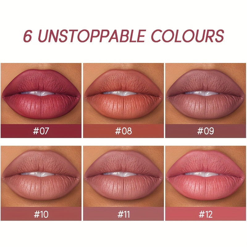 Golden Box Matte Lipstick + Lip Pencil - Long Lasting Waterproof Nude Lipstick, 24-Hour Waterproof Velvet Lipstick, Non-Flake Lip Gloss, Highly Pigmented Lip Makeup - Perfect for Valentine's Day