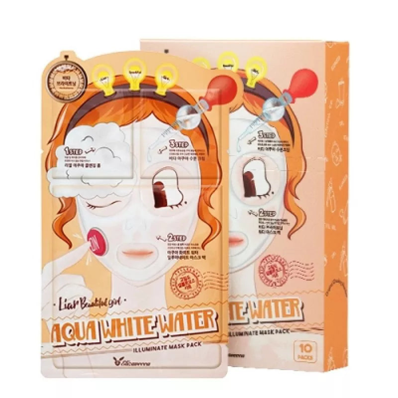 Elizavecca - Aqua White Water Illuminate Mask Pack Set 1pcs 25m