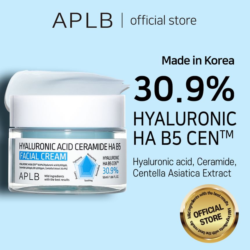 APLB - Skin cream with hyaluronic acid, ceramides and vitamin B5 - 55g
