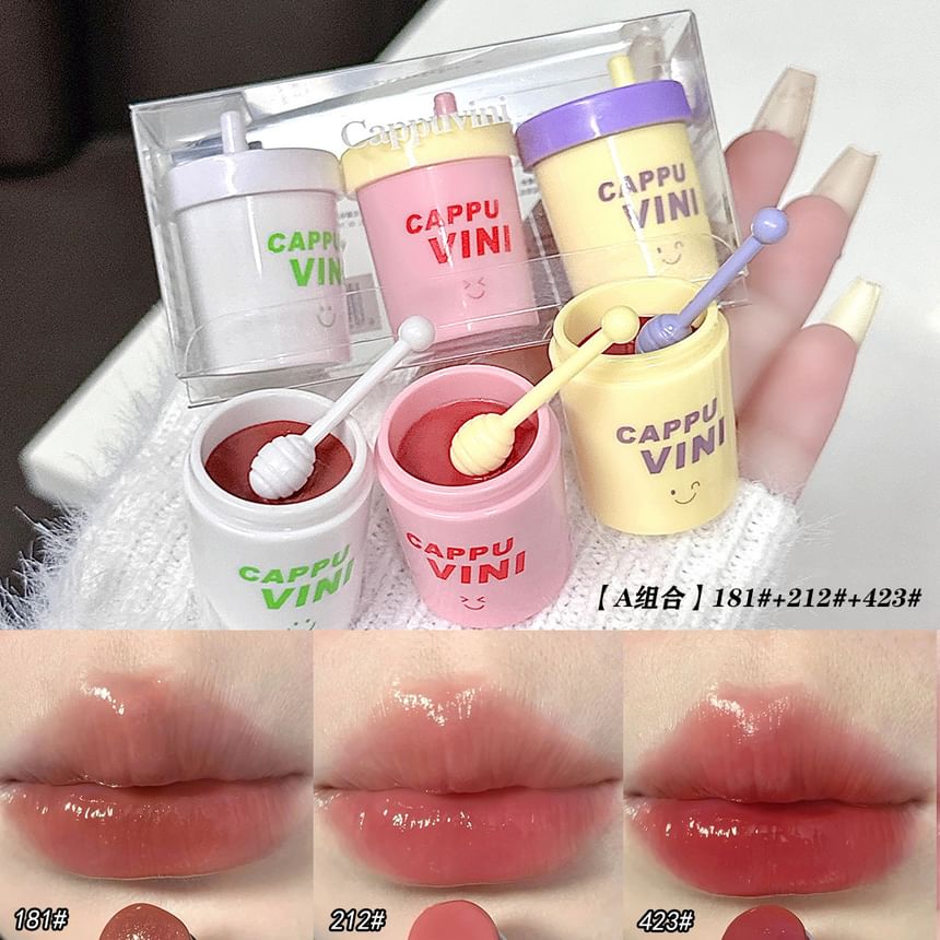 Cappuvini - Set of 3 hydrating lip glosses - 3x5g