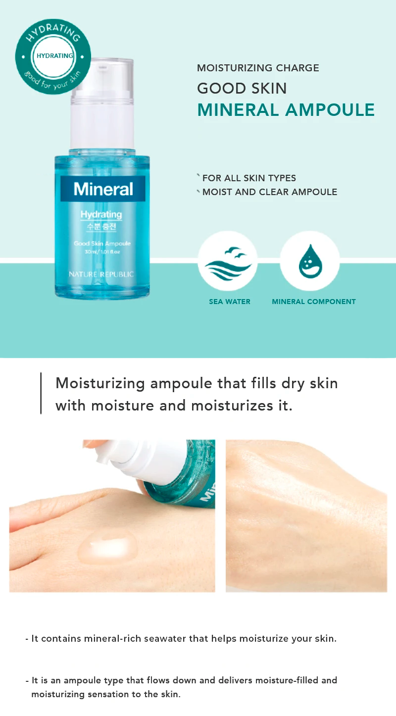 NATURE REPUBLIC - Good Skin Ampoule Mineral, Hydrating - Good Skin Ampoule Mineral - Hydrating