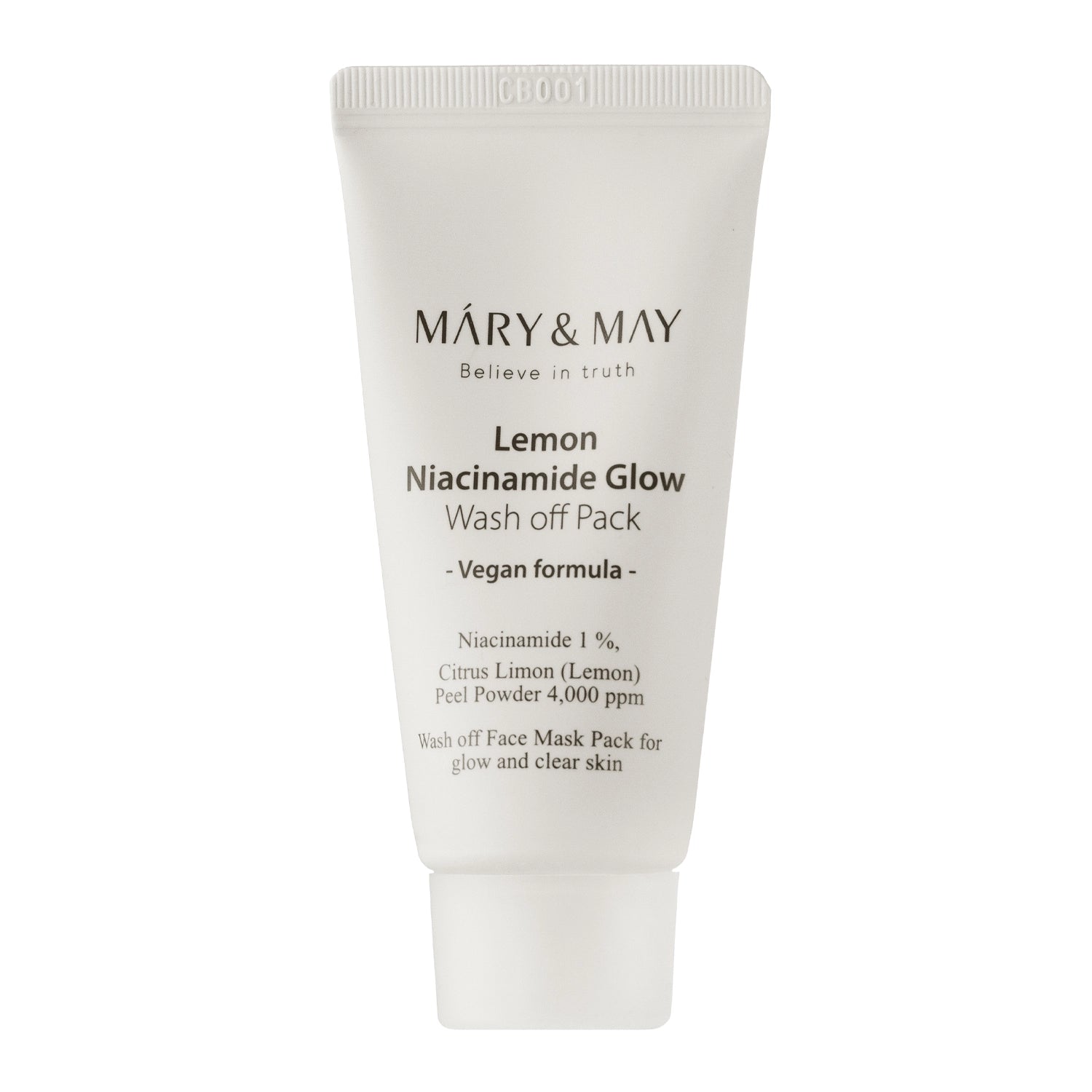 Mary&May - Lemon Niacinamide Glow Wash off Pack - Brightening clay mask - 30g