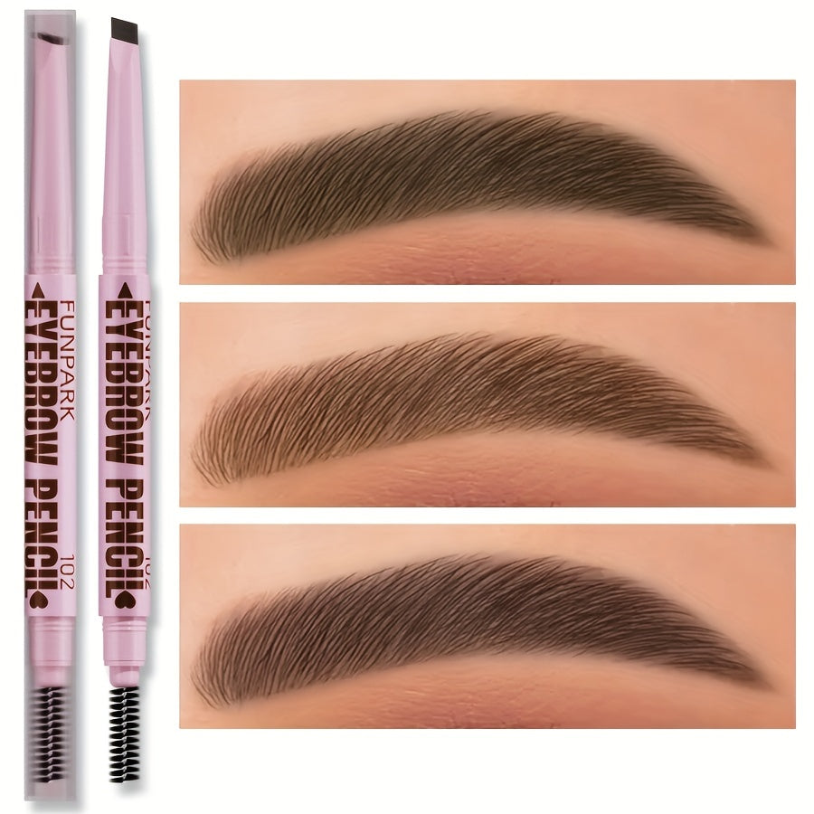 Waterproof Dual-Ended Eyebrow Pencil - Long-lasting, easy-glide with integrated powder and color in dark brown, light brown, taupe and black - Waterproof Dual-Ended Eyebrow Pencil