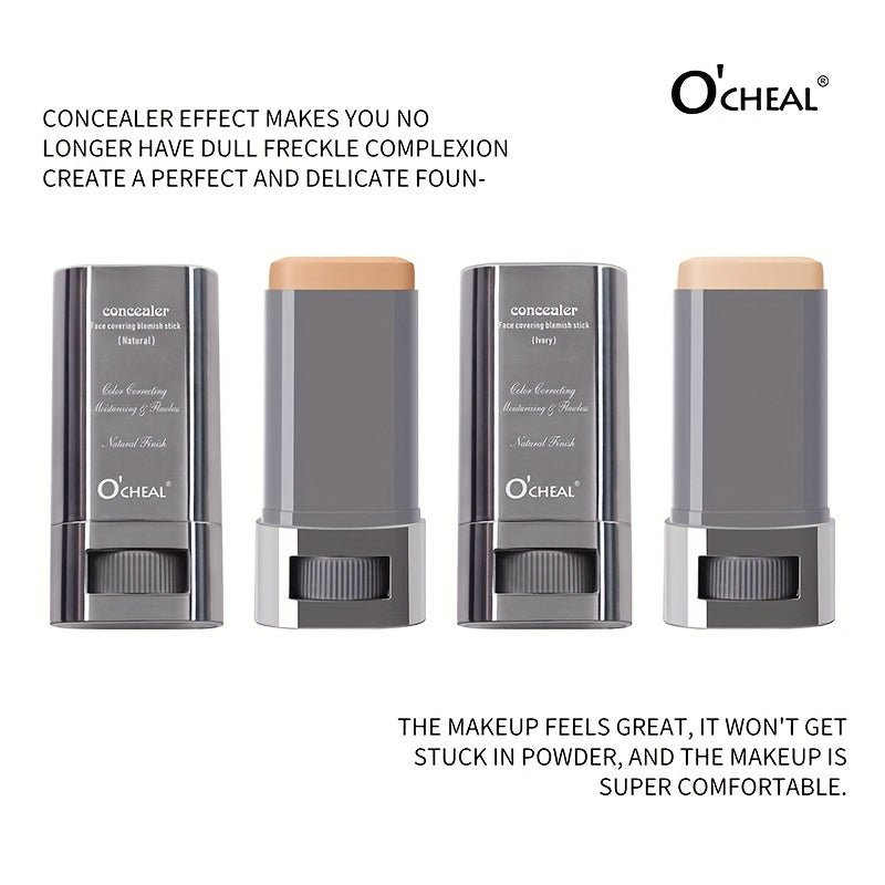 Double-sided contouring and concealer stick, natural finish, gel texture, suitable for all skin types, buildable coverage effect, multiple shades, non-greasy, waterproof and long-lasting