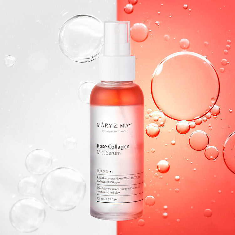 Mary&May Rose Collagen Mist serum - moisturizing serum in spray with collagen 100ml