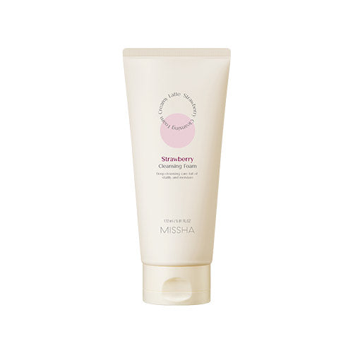 MISSHA Creamy Latte Cleansing Foam Strawberry 150 ml – Krémová čisticí pěna s jahodami