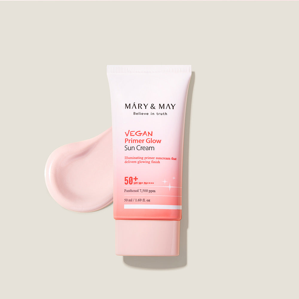 Mary&amp;May Vegan Primer Glow Sun cream SPF50+/PA++++ - moisturizing tinted cream with a protective factor