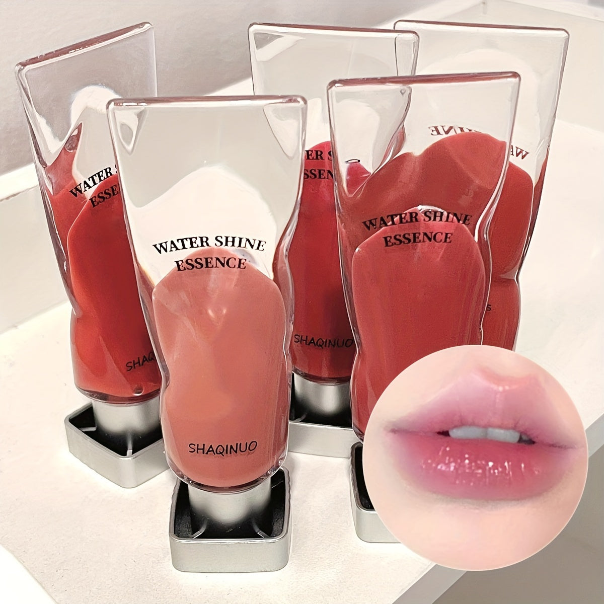 Shimmering Glass Dewy Finish Lip Gloss - Long-lasting moisturizing and nourishing lip gloss, natural makeup look