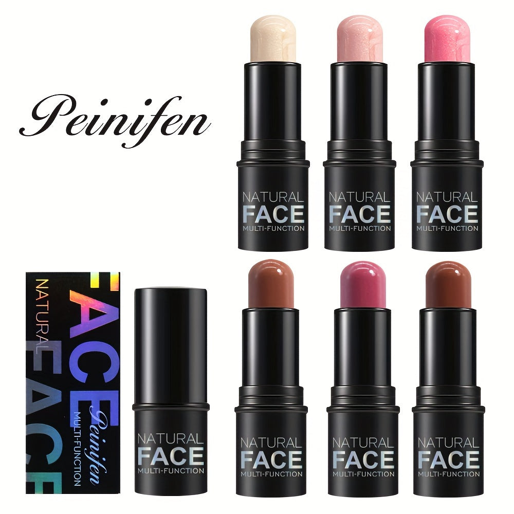 Natural Face Multi-Functional Makeup Stick - Waterproof, blush and highlighter for medium skin tones, creamy contour stick with a natural effect