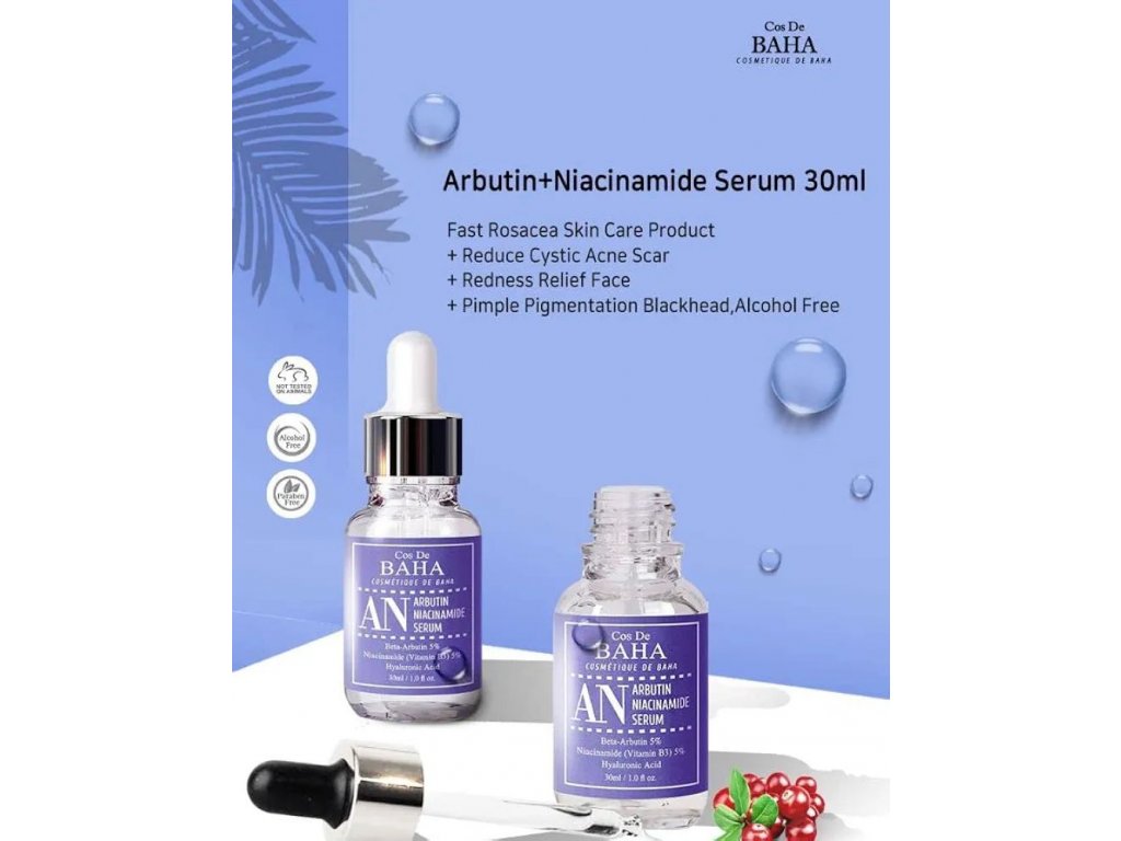 Cos De BAHA - AN Arbutin Niacinamide Serum 30ml - Brightening serum with arbutin and niacinamide