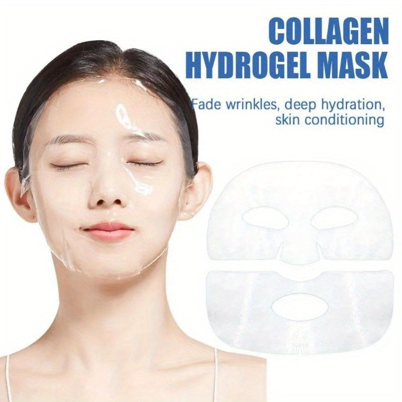 Unisex Collagen Hydrogel Face Mask for Adults - Hypoallergenic, Dye-Free and Fragrance-Free for All Skin Types - Deep Hydration and Wrinkle Reduction with Hydrating Effect