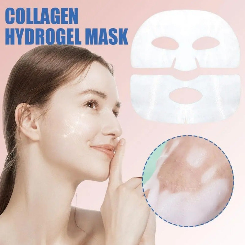 Unisex Collagen Hydrogel Face Mask for Adults - Hypoallergenic, Dye-Free and Fragrance-Free for All Skin Types - Deep Hydration and Wrinkle Reduction with Hydrating Effect
