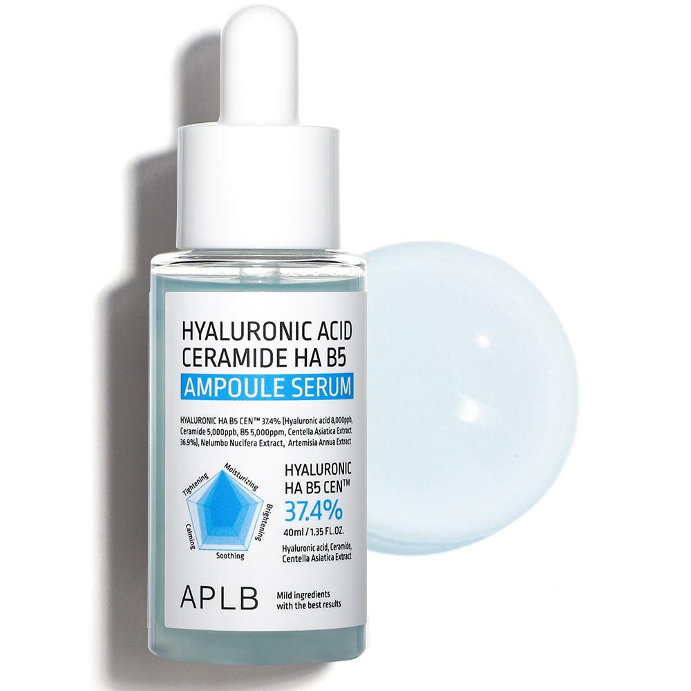 APLB - Hyaluronic Acid Ceramide HA B5 Ampoule Serum 40ml - Ampoule serum with hyaluronic acid, ceramides and vitamin B5 40ml