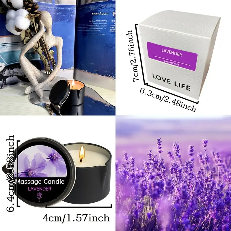 Masážní svíčka s levandulí - 56.7g