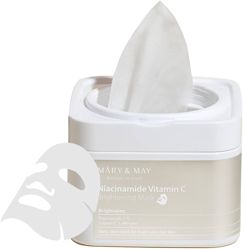 Mary&amp;May - Niacinamide and Vitamin C Brightening Face Mask [30 Sheets]
