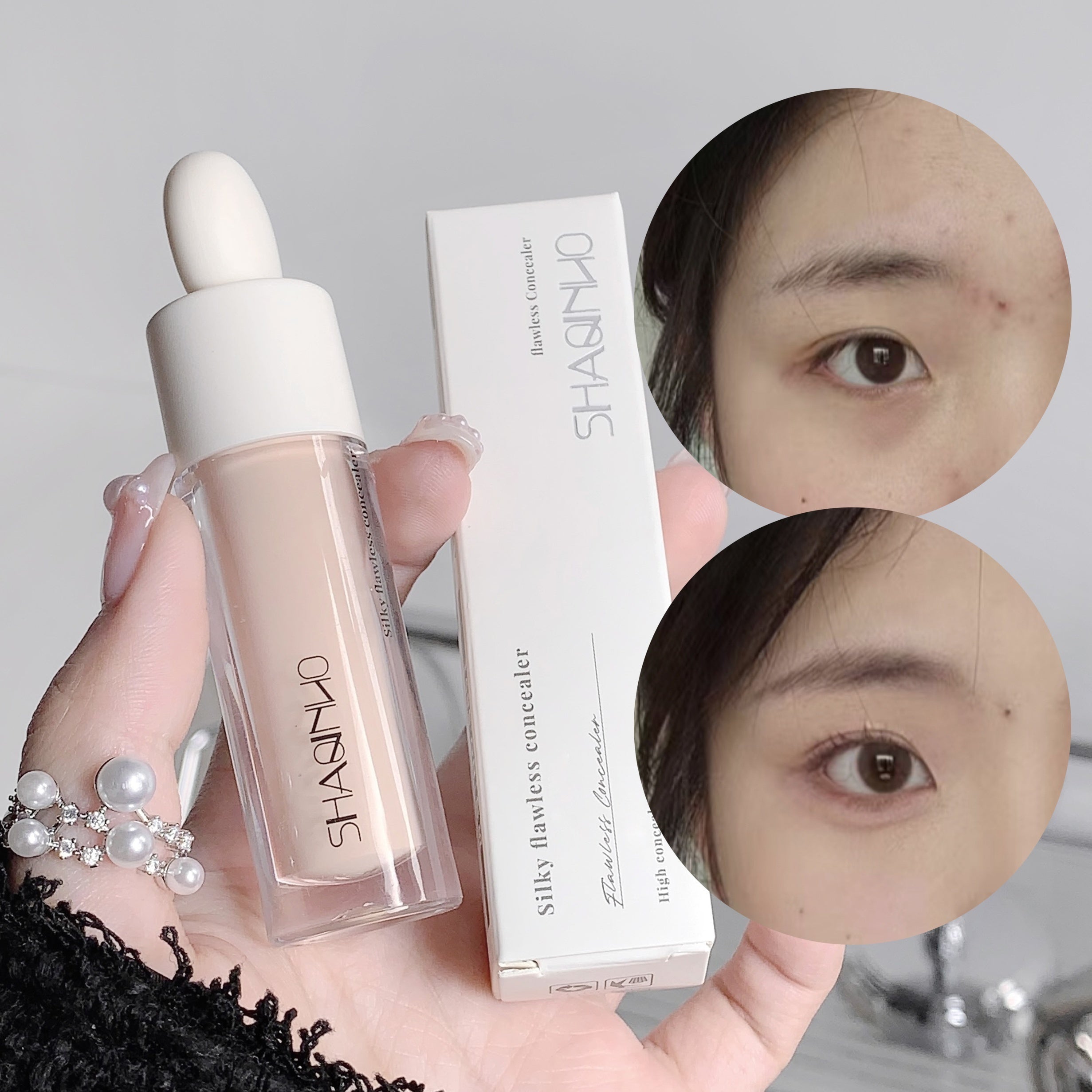 Silky, non-creasing face concealer - High coverage of blemishes, acne, dark circles, tear troughs, freckles - Smooth makeup hold, sweat and water resistant