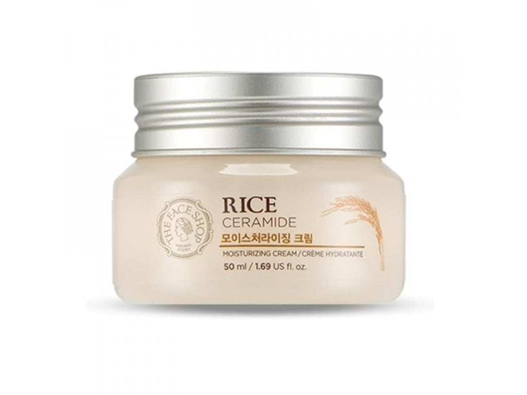 THE FACE SHOP - Rice &amp; Ceramide Moisturizing Cream [50ml] - Moisturizing cream with rice and ceramides [50ml]
