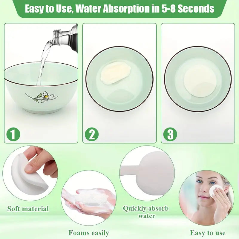 Houbičky na čištění pleti – 60 ks