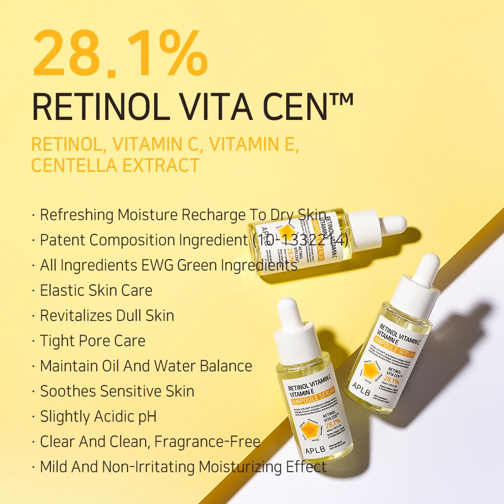 APLB - Retinol Vitamin C Vitamin E Ampoule Serum 40ml - Ampoule serum with retinol, vitamin C and E 40ml