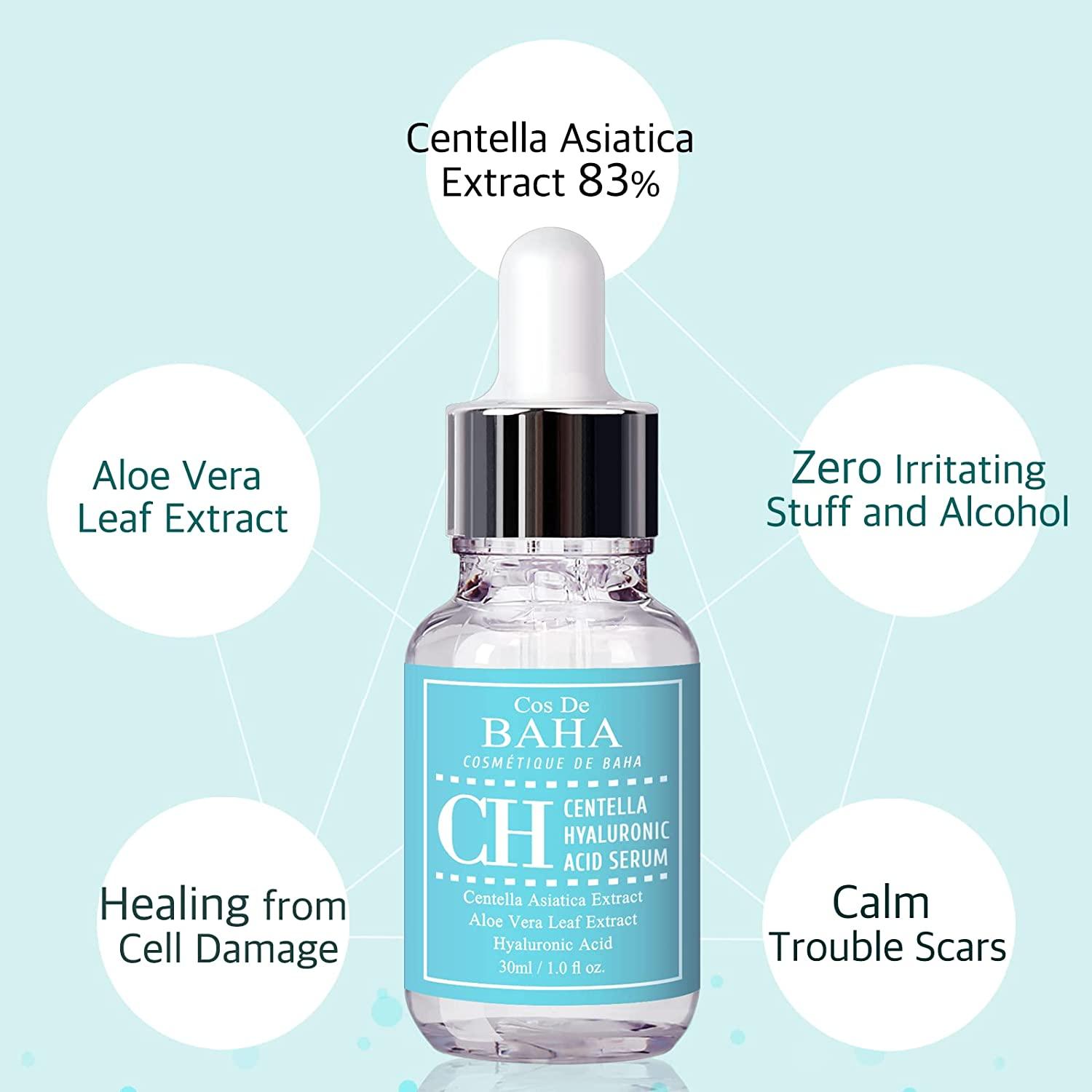 Cos De BAHA - CH Centella Hyaluronic Acid HA Serum [30ml] - Serum with centella and hyaluronic acid [30ml]