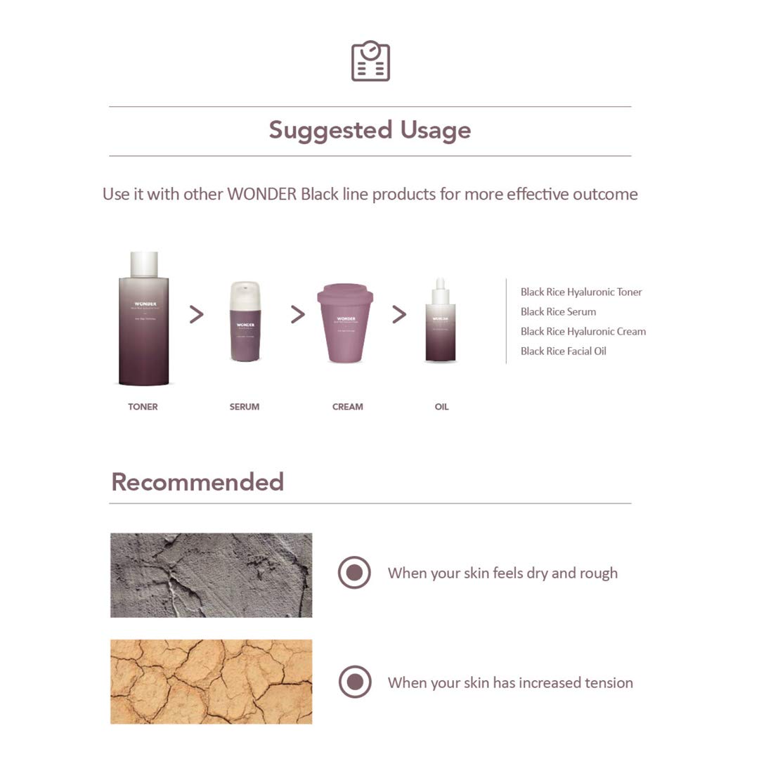 Haruharu WONDER - Black Rice Hyaluronic Cream 50ml - active moisturizing cream for sensitive skin