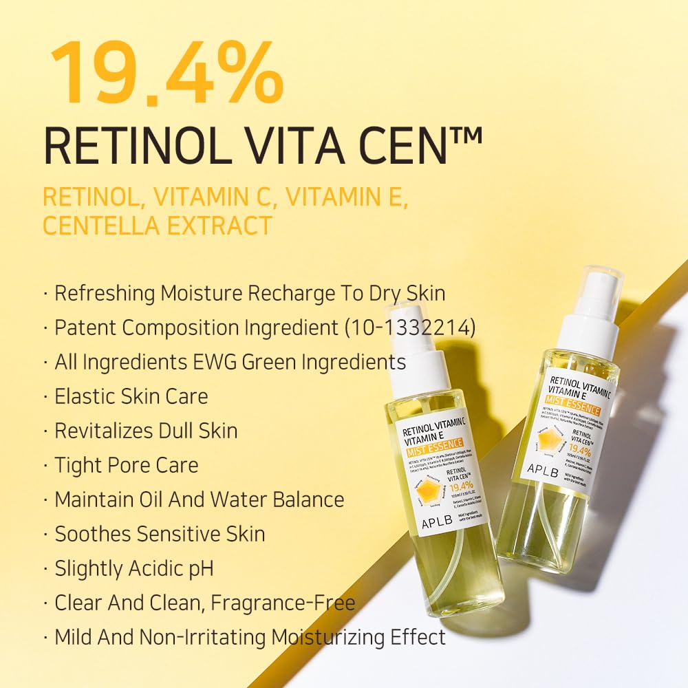 APLB - Retinol Vitamin C Vitamin E Mist Essence 105ml - Retinol, vitamin C and E in mist essence 105ml