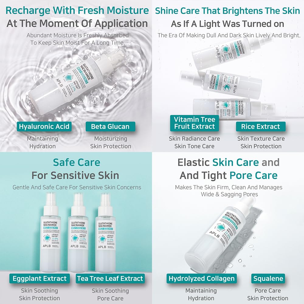 APLB - Glutathione Niacinamide Mist Essence - Glutathione Niacinamide Essence Sprayer [105 ml]