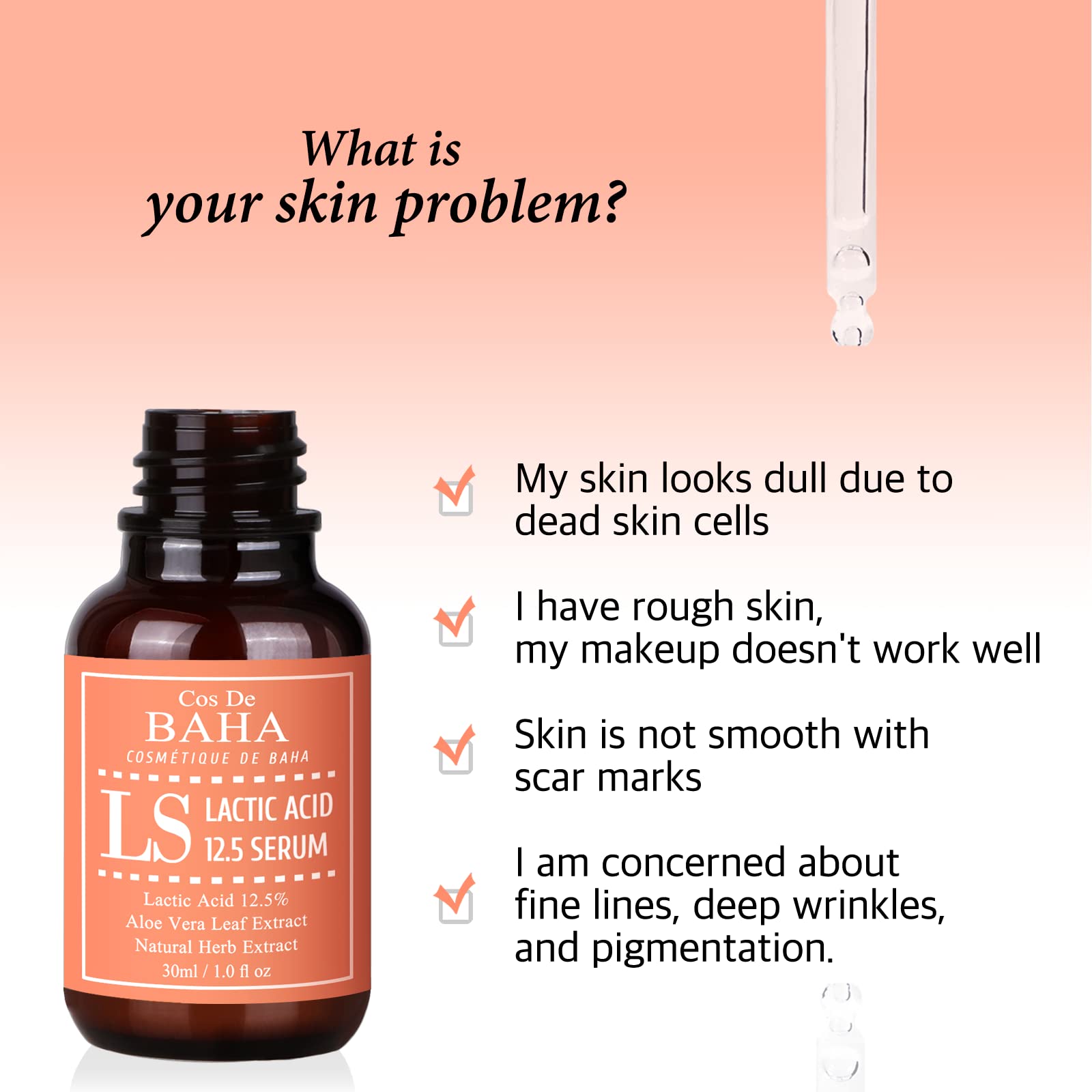 Cos De BAHA - Lactic Acid Serum 12.5% ​​[30 ml]