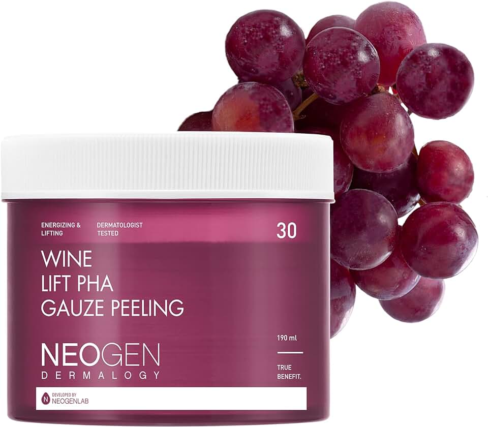NEOGEN - Dermalogy Wine Lift PHA Gauze Peeling [30 sheets] - PHA exfoliating pads with wine [30 pcs]