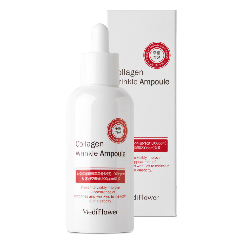 MediFlower Collagen Wrinkle Ampoule [100ml] - Anti-wrinkle ampoule with collagen