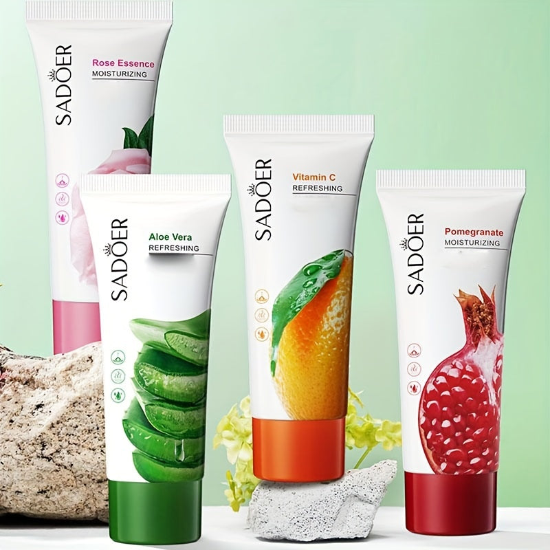 Sadoer Natural Cleansing Gel - Refresh and brighten your skin with a natural cleansing gel made from flower and fruit extracts - Vitamin C, rose, aloe and pomegranate!
