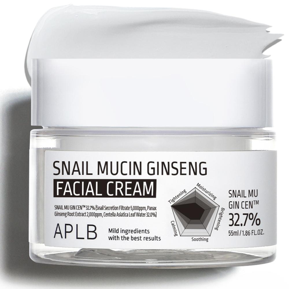 APLB Snail Mucin Ginseng Facial Cream 50 ml – Pleťový krém s hlemýždím mucinem a ženšenem