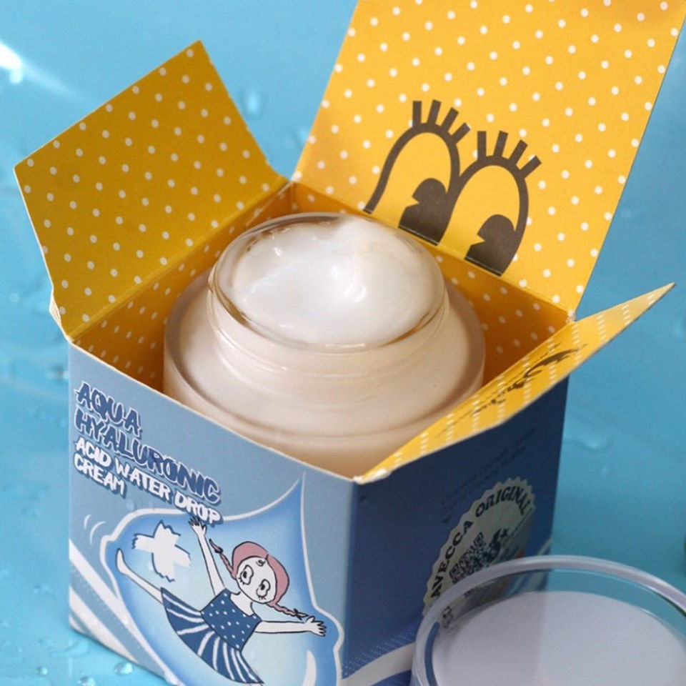 Elizavecca - Aqua Hyaluronic Acid Water Drop Cream [50ml] - Moisturizing cream with hyaluronic acid [50ml]