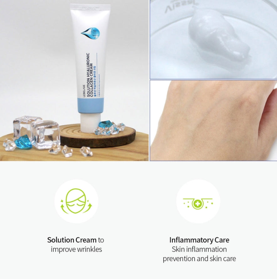 LEBELAGE - Solution Hyaluronic Collagen Cream 50ml - Hyaluronic and collagen cream 50ml