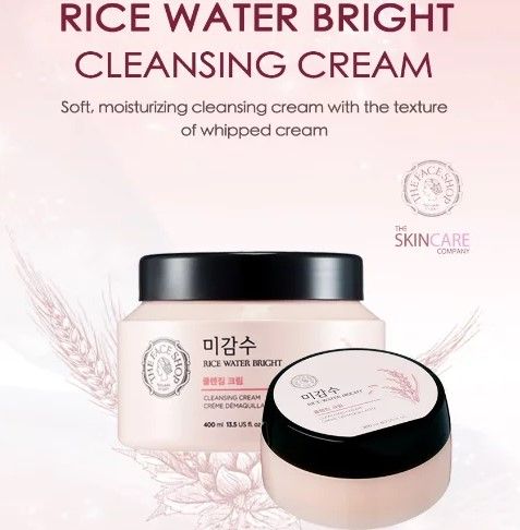 THE FACE SHOP - Rice Water Bright Cleansing Cream [200ml] - Cleansing cream with rice water for bright skin [200ml]