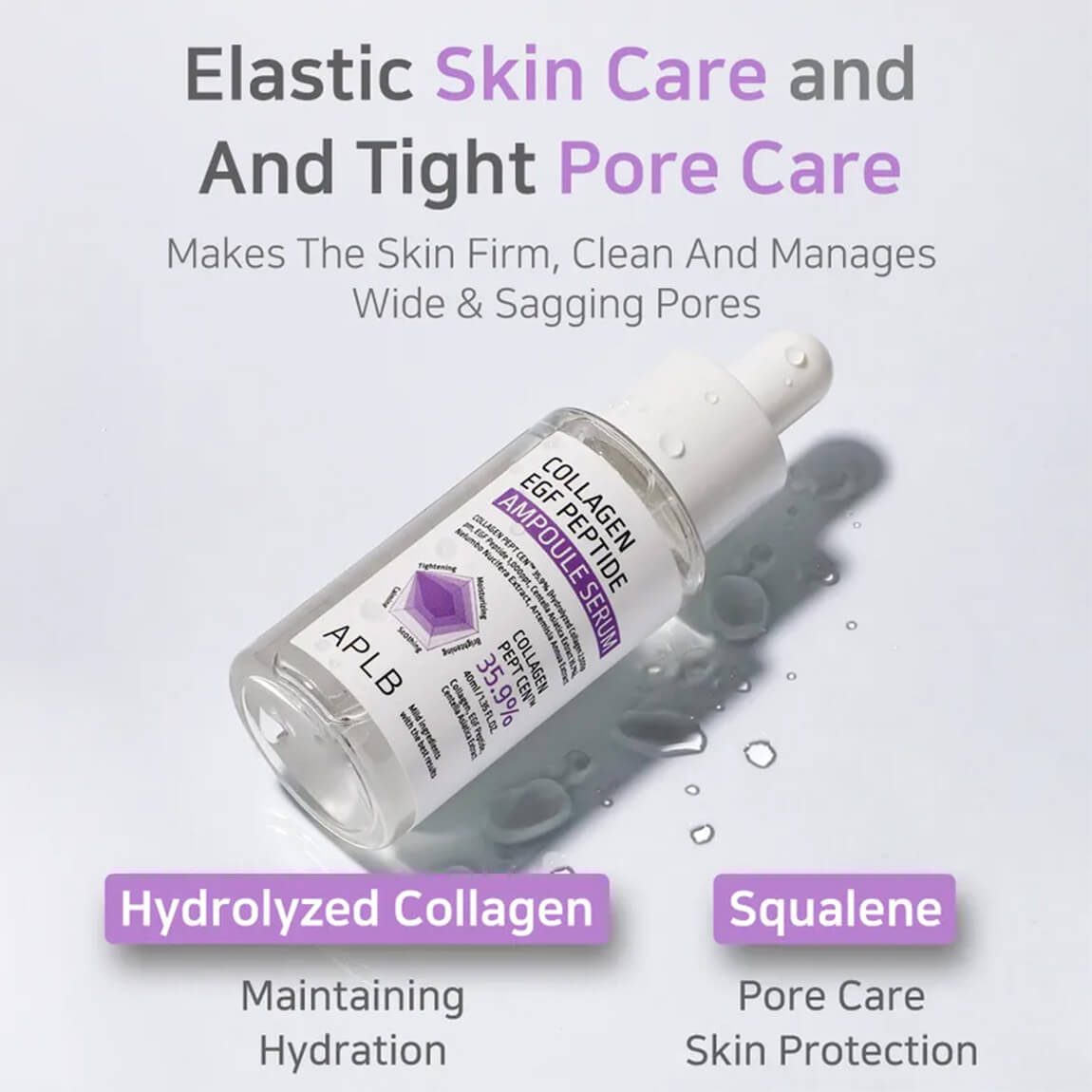 APLB - Collagen EGF Peptide Ampoule Serum 40ml - Ampoule serum with collagen, EGF and peptides 40ml