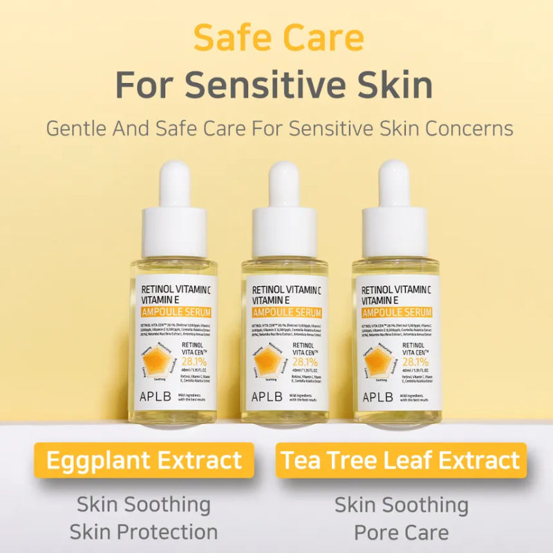 APLB - Retinol Vitamin C Vitamin E Ampoule Serum 40ml - Ampoule serum with retinol, vitamin C and E 40ml