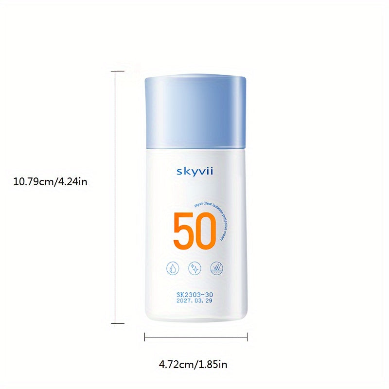 Skyvii SPF 50 Sunscreen Cream - Natural Makeup Look, Waterproof and Sweatproof Protective Insulation - Skyvii SPF 50 Sunscreen Cream