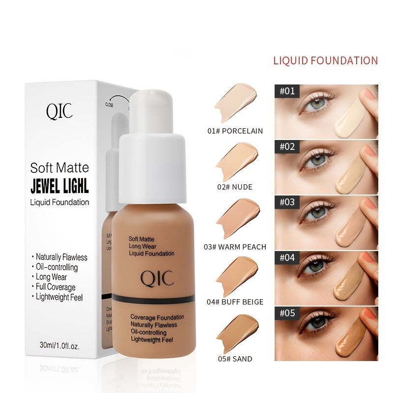 Oil-Control Full Coverage Foundation With Flawless Wear And Waterproof Concealer