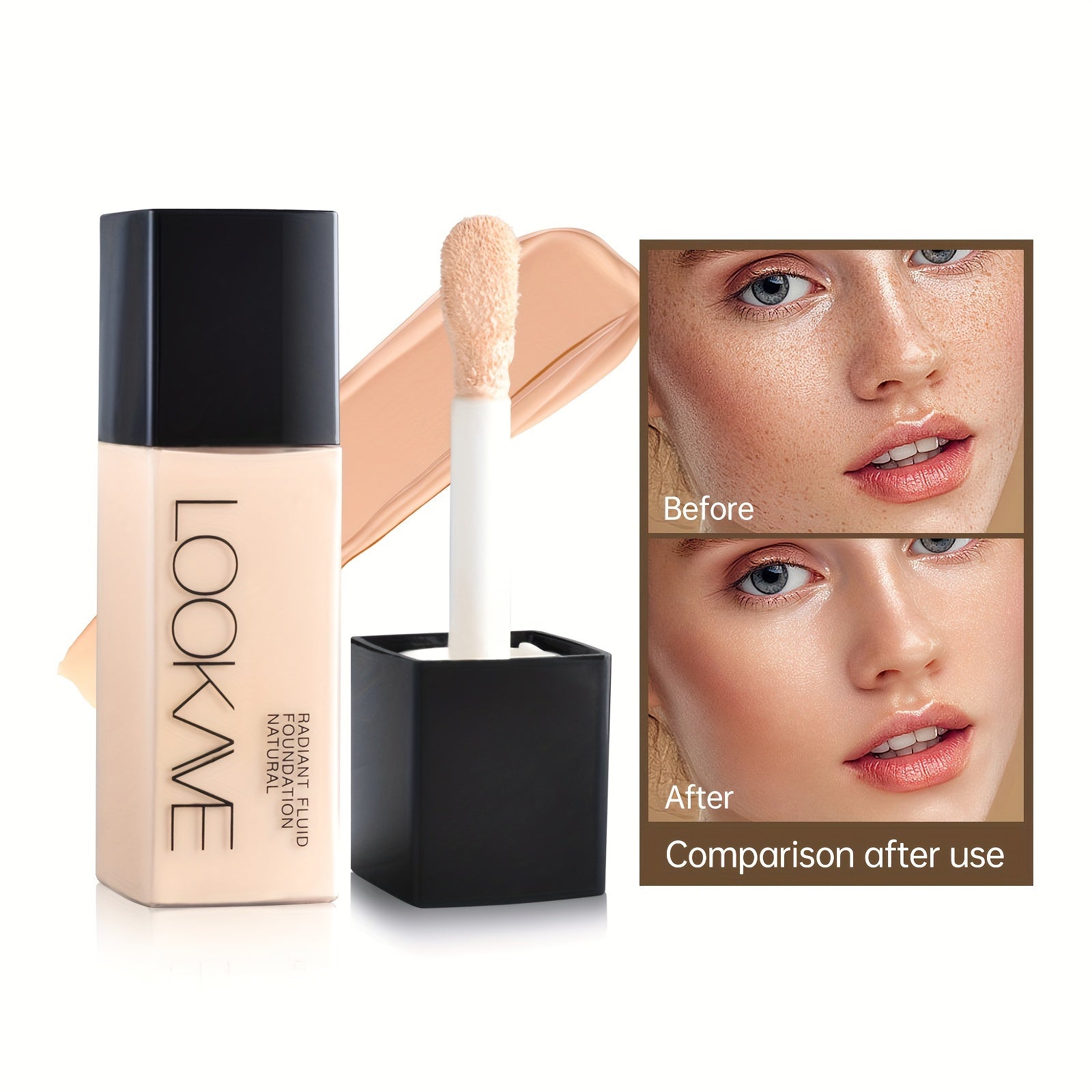 Flawless Finish Long-Lasting Foundation - Waterproof, sweat-proof and oil-controlling, easy-to-spread concealer for all skin tones, matte finish, hydrating makeup
