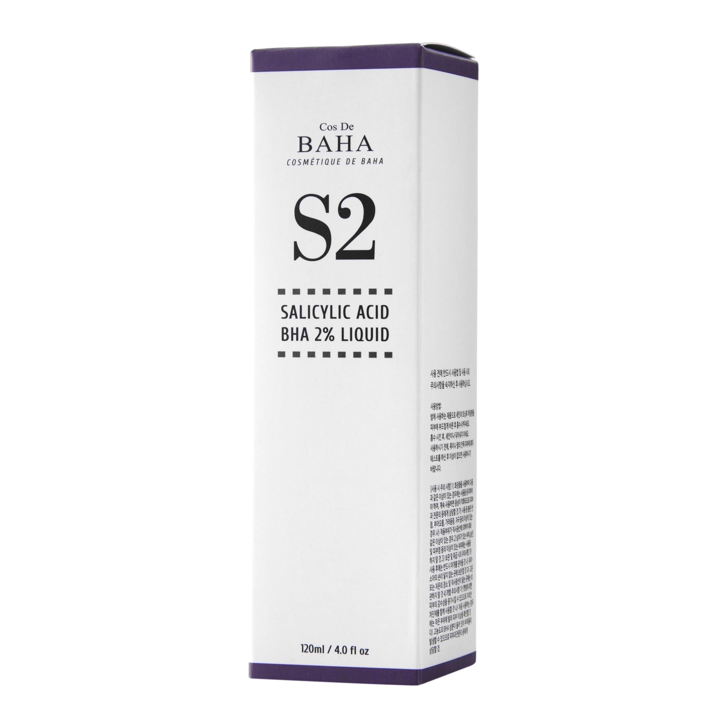 Cos De BAHA - S2 Salicylic Acid BHA 2% Liquid [120ml] - Cos De BAHA - Skin tonic S2 Salicylic Acid BHA 2% Liquid