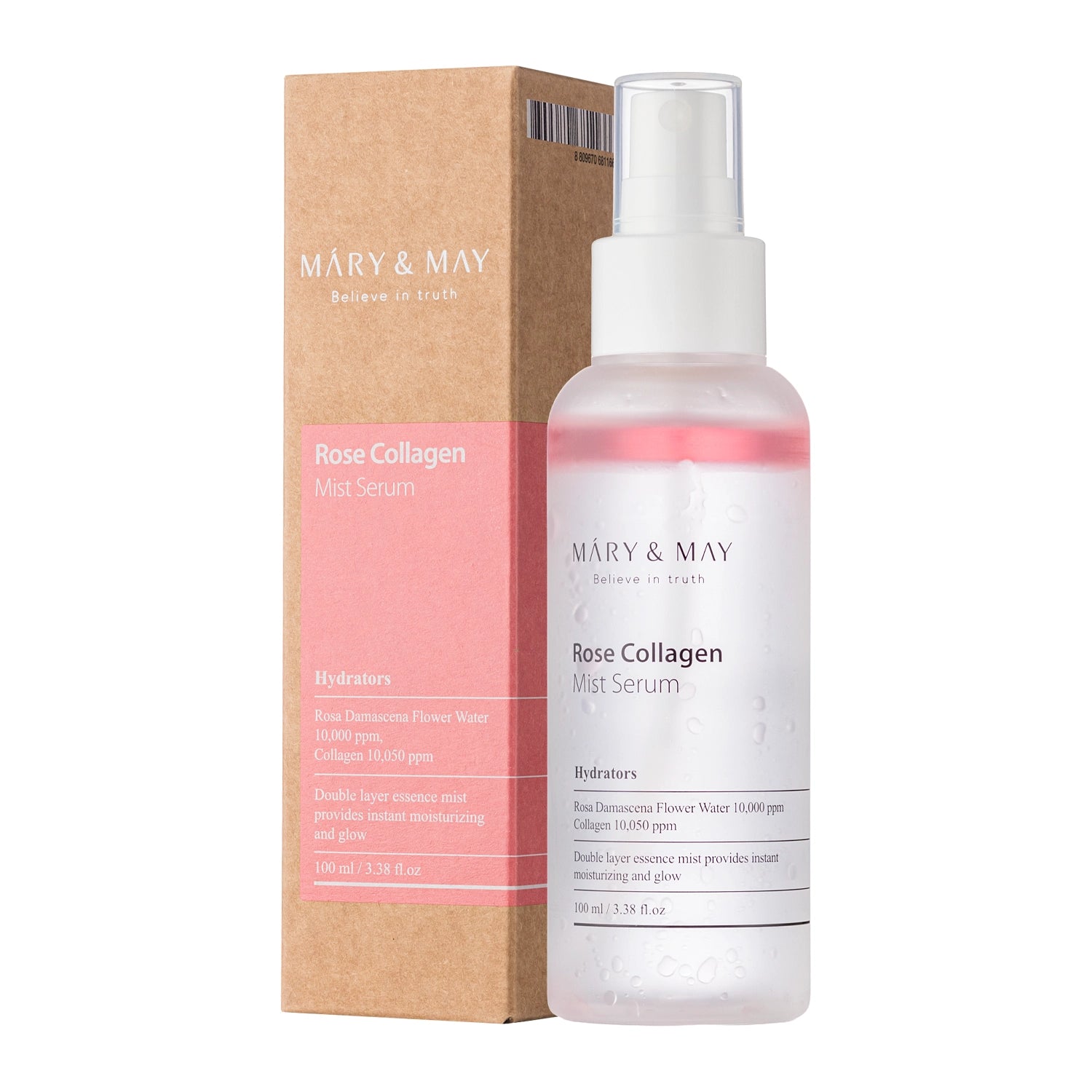 Mary&amp;May Rose Collagen Mist serum - moisturizing serum in spray with collagen 100ml