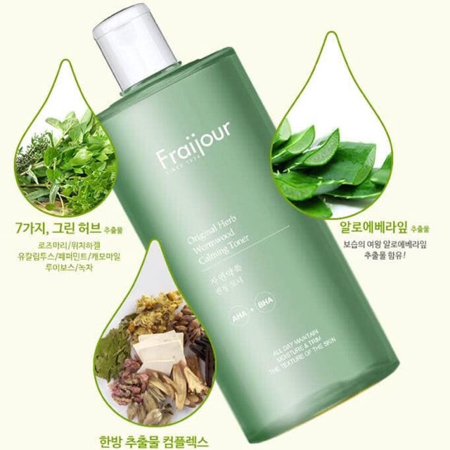 Fraijour - Original Herb Wormwood Calming Toner - Soothing skin tonic with wormwood extract - 500 ml